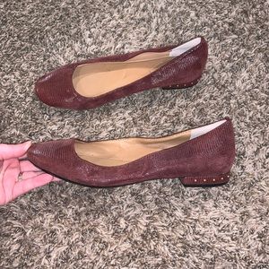 Calvin Klein Fridelle Gold Studded Heel Ballet Flats Size 9.5